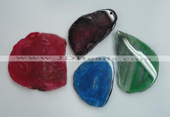 NGP1268 40*55mm - 60*80mm freeform agate gemstone pendants wholesale