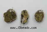 NGP1320 30*40mm - 45*55mm freeform agate pendants with brass setting