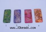 NGP135 5pcs 30*60mm rectangle dyed imperial jasper gemstone pendants