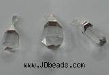 NGP1356 15*30mm - 20*35mm faceted nuggets white crystal pendants