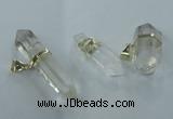 NGP1361 12*35mm - 16*55mm faceted nuggets white crystal pendants