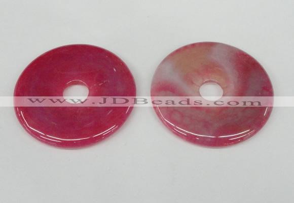 NGP1371 7*50mm - 8*55mm donut agate gemstone pendants