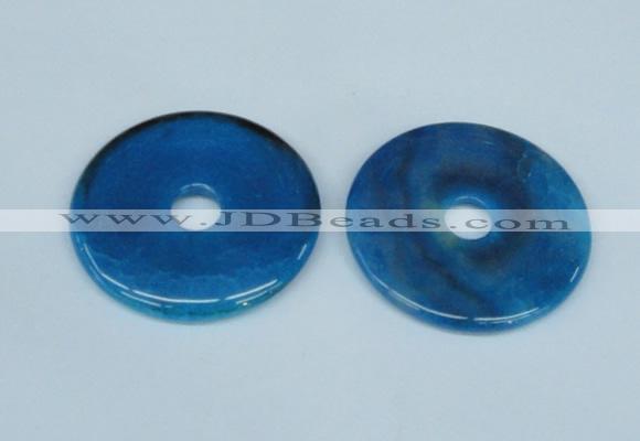 NGP1374 7*50mm - 8*55mm donut agate gemstone pendants