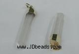 NGP1420 9*50mm - 11*60mm stick white crystal gemstone pendants