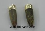 NGP1455 11*35mm - 13*45mm bullet agate gemstone pendants wholesale