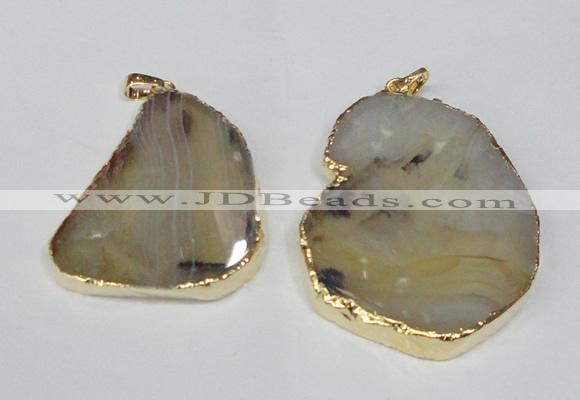 NGP1480 35*45mm - 45*55mm freeform montana agate pedants