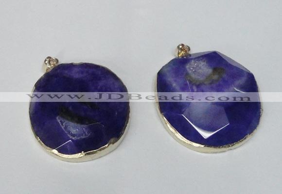 NGP1528 50*55mm - 55*60mm freeform druzy agate pendants