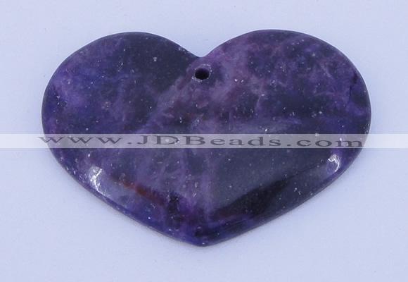 NGP160 2pcs 35*50mm heart kunzite gemstone pendants jewelry