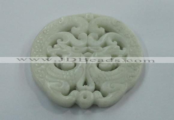 NGP1602 68*70mm Carved natural hetian jade pendants wholesale