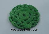 NGP1618 65*65mm Carved dyed natural hetian jade pendants wholesale