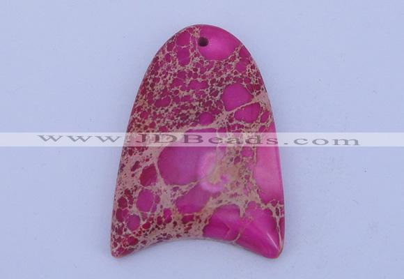 NGP164 2pcs 30*42mm fashion dyed imperial jasper gemstone pendants