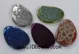 NGP1674 40*50mm - 45*60mm freeform agate gemstone pendants