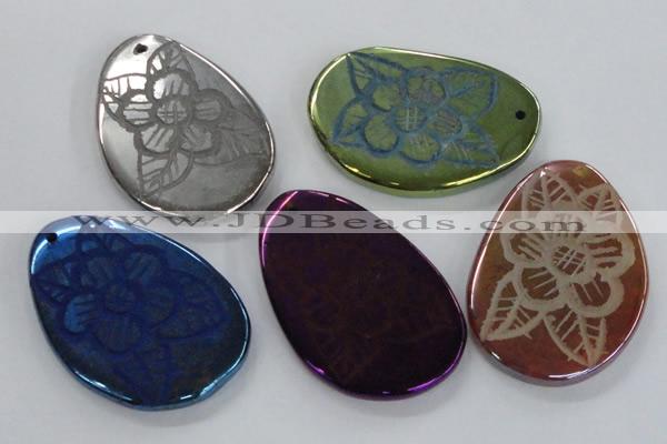 NGP1674 40*50mm - 45*60mm freeform agate gemstone pendants