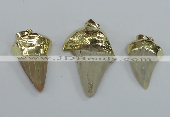 NGP1677 18*25mm - 22*30mm shark teeth pendants wholesale