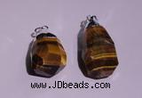 NGP1698 15*30mm - 18*35mm faceted nuggets yellow tiger eye pendants