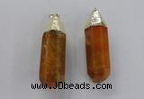 NGP1734 17*60mm faceted nuggets agate gemstone pendants wholesale