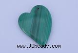 NGP174 2pcs 30*40mm heart synthetic malachite gemstone pendants