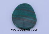 NGP177 2pcs 40*48mm freeform synthetic malachite gemstone pendants