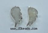 NGP1821 18*35mm - 20*40mm wing-shaped druzy agate pendants