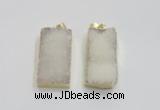 NGP1823 15*30mm - 20*35mm rectangle druzy agate pendants