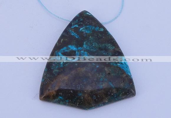 NGP186 38*43mm chrysocolla gemstone pendant jewelry wholesale