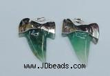 NGP1893 35*45mm - 38*55mm teeth-shaped agate gemstone pendants