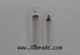 NGP1896 6*50mm - 8*60mm stick white crystal gemstone pendants