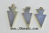 NGP1921 20*42mm - 22*50mm arrowhead agate gemstone pendants