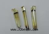 NGP1931 6*50mm - 8*55mm stick lemon quartz pendants wholesale