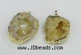 NGP1958 30*40mm - 40*50mm freeform druzy agate gemstone pendants