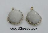 NGP1984 25*30mm - 30*35mm freefrom druzy agate pendants