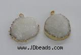 NGP1985 35*40mm - 40*45mm freefrom druzy agate pendants