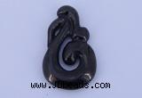 NGP203 30*50mm fashion jet gemstone pendant jewelry wholesale