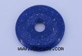 NGP218 7*50mm fashion dyed lapis lazuli gemstone donut pendant