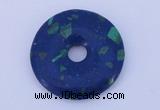 NGP222 5*30mm synthetic lapis lazuli & malachite gemstone donut pendant