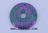 NGP224 5*30mm fashion synthetic ruby zoisite gemstone donut pendant