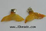 NGP2269 38*55mm - 40*60mm fishtail agate gemstone pendants