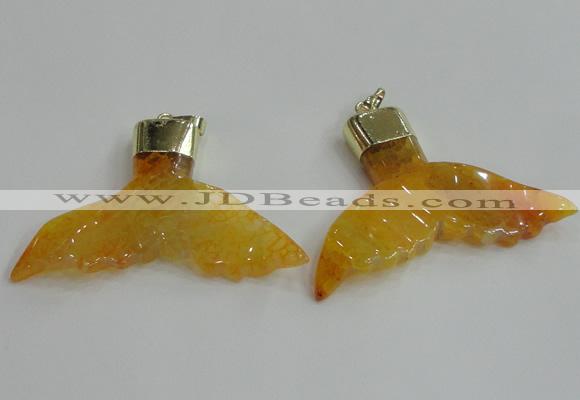 NGP2269 38*55mm - 40*60mm fishtail agate gemstone pendants