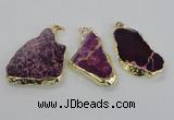 NGP2285 30*40mm - 40*50mm freeform sea sediment jasper pendants