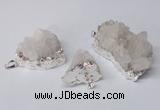 NGP2329 20*30mm - 25*35mm nuggets druzy quartz pendants