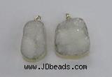 NGP2364 25*40mm - 35*45mm freefrom druzy agate pendants