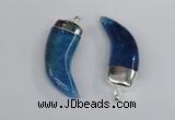 NGP2380 20*48mm - 22*50mm oxhorn agate gemstone pendants