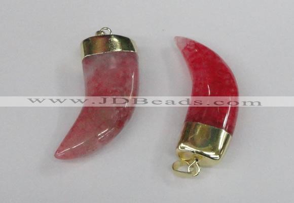 NGP2387 20*48mm - 22*50mm oxhorn agate gemstone pendants