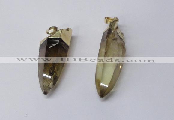 NGP2409 14*35mm - 16*50mm sticks quartz pendants wholesale