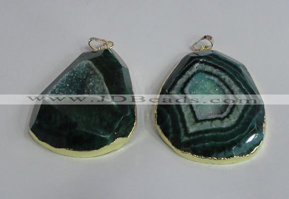 NGP2436 30*40mm - 40*45mm freeform druzy agate pendants wholesale