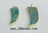 NGP2442 18*40mm - 20*50mm horn sea sediment jasper pendants