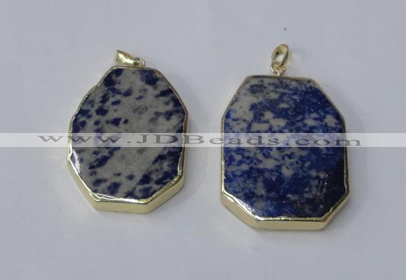 NGP2518 30*40mm - 35*45mm freeform lapis lazuli gemstone pendants