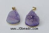 NGP2563 22*30mm teardrop druzy agate gemstone pendants