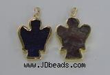 NGP2579 30*40mm angel agate gemstone pendants wholesale