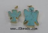 NGP2586 25*35mm - 38*48mm angel turquoise pendants wholesale